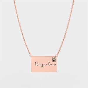 Envelope Locket Necklace with Secret Message