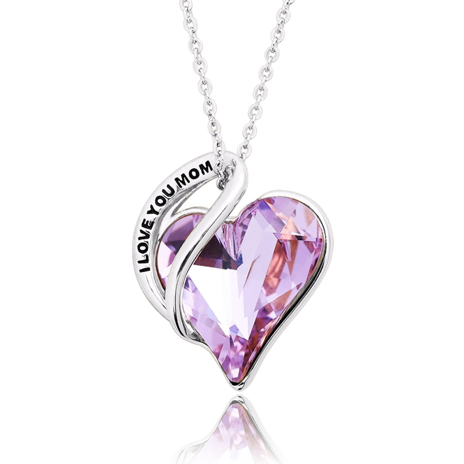 925 sterling silver Exquisite and elegant "I LOVE MOM" necklace