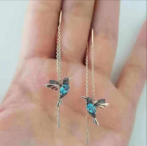 Valentine's Day Gift!Ladies Elegant Hummingbird Rhinestone Stud Earrings
