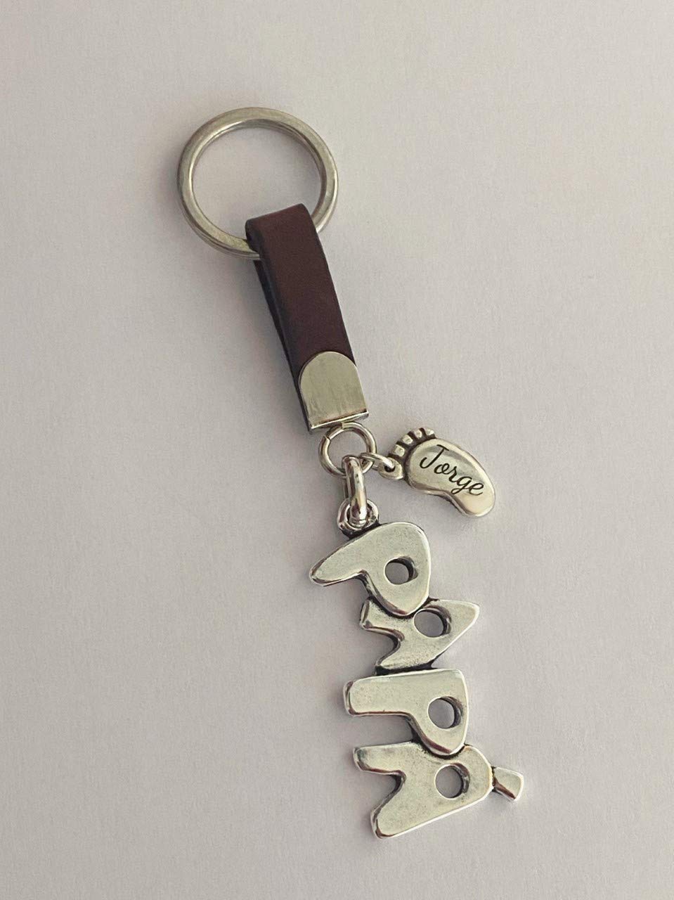 Leather Keychain Engraved Keychain Custom Jewelry Pendant For Family