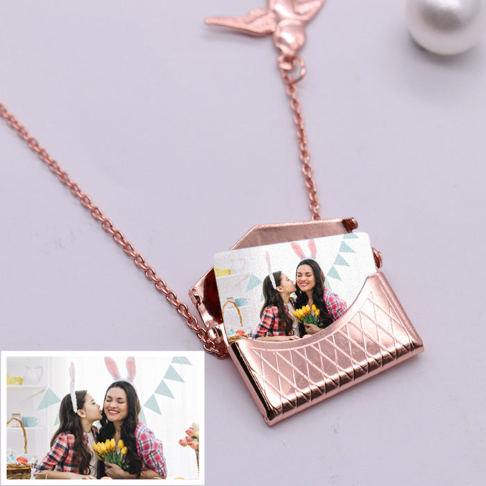 Personalised Photo Engraved Handbag Necklace
