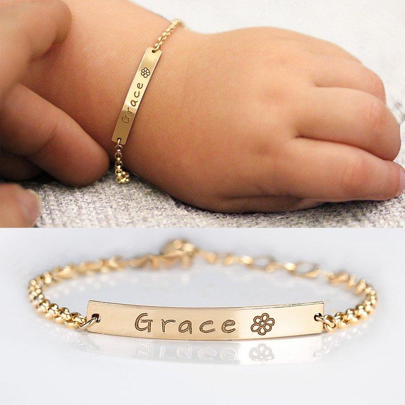 Personalized Name Baby Bracelet